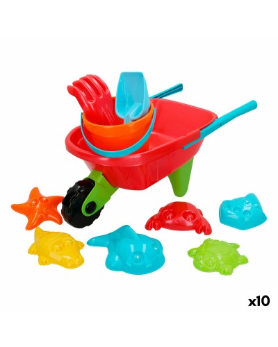 Set di giocattoli per il mare Colorbaby Carriola polipropilene (10 Unità)