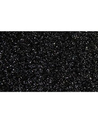 Eva Rubber Fama Glitter Black 50 x 70 cm (10 Pieces)