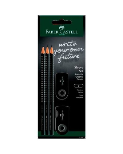 Schreibset Faber-Castell Schwarz Dreieckig B 5 Stücke