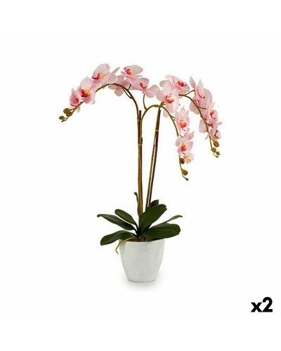 Decorative Plant Ibergarden A18124-71-3WH Plastic Orchid 40 x 77 x 35 cm (2 Units)