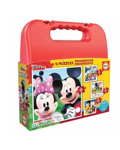 Set de 4 Puzzles Disney Mickey Mouse Progressive Educa 16505 (12-16-20-25 pcs)