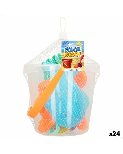 Strandspielzeuge-Set Colorbaby Ø 18 cm (24 Stück)