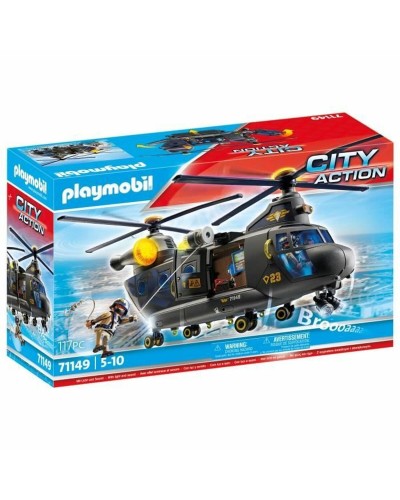 Spielzeug-Set Playmobil Police Plane City Action Kunststoff