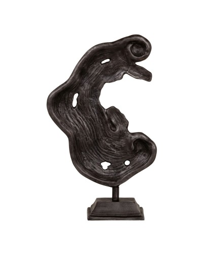 Estatua Decorativa Abstracta Gris de Alta Calidad, 30 x 10,5 x 49 cm
