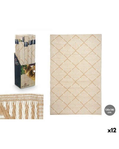 Teppich GiftDecor EXAG-1005 Weiß Beige Polypropylen 120 x 180 cm (12 Stück)