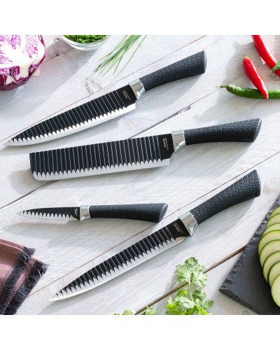 Set di Coltelli Black Shark Swiss·Q Namiutsu InnovaGoods 4 Pezzi