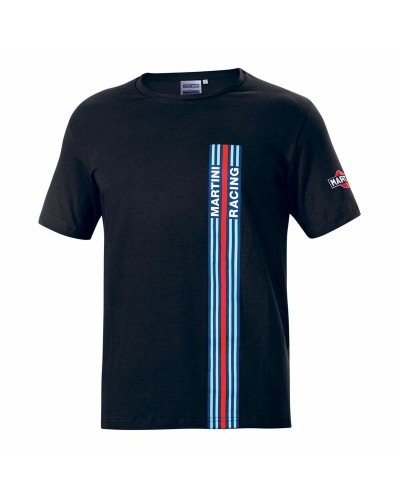 Camiseta de Manga Corta Hombre Sparco Martini Racing Negro (Talla S)