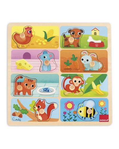 Puzzle di Legno per Bambini Goula My Favourite Food Legno