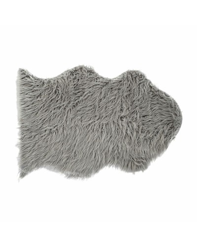 Matta DKD Home Decor Grå Med hår 60 x 90 x 2 cm