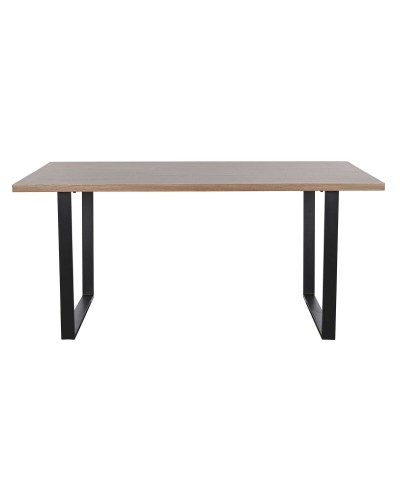Tavolo da Pranzo Home ESPRIT Marrone Nero Ferro Legno MDF 160 x 90 x 75 cm
