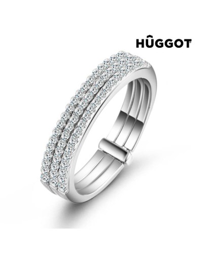 Hûggot Drie 925 Ring van sterling zilver met zirkonen