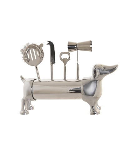 Cocktail Set DKD Home Decor 37 x 9 x 18 cm Zilverkleurig Roestvrij staal