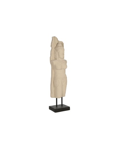 Prydnadsfigur Home ESPRIT Vit Svart Buddha 40 x 27 x 148 cm