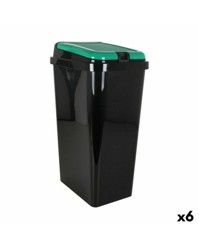 Poubelle recyclage Tontarelli Vert 45 L (6 Unités)