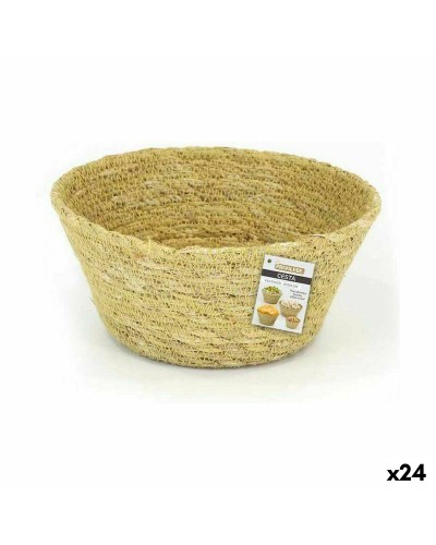 Veelzijdige mand Privilege Zeegras Cirkelvormig 18 x 8 cm (24 Stuks)