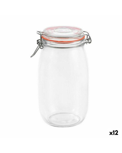 Jar La Mediterránea Hermetic Glass 1,5 L (12 Units)