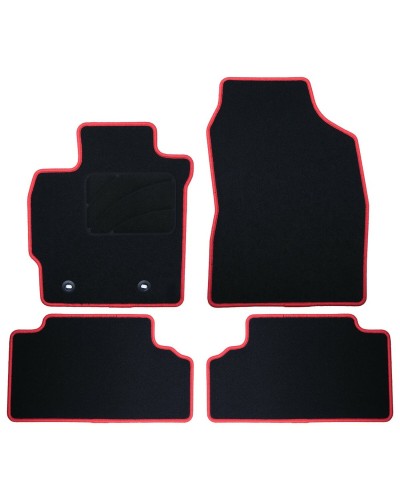 Set di Tappetini per Auto OCC Motorsport OCCTY0001RD Nero Toyota Auris (2007-2013) 5 Pezzi