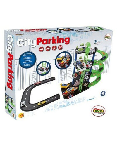 Parkeringsgarage med fordon City AVC