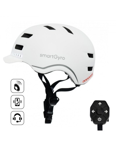 Smartgyro Casque SMART PRO Blanc - Protection Hoverboard et Trottinettes Électriques

