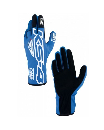Guanti da karting per bambini OMP KS-4 Azzurro Bianco 4