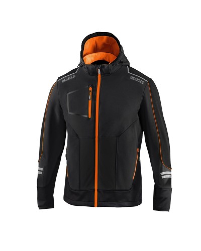 Windcheater Jacket Sparco TECH SOFT-SHELL Black Orange L
