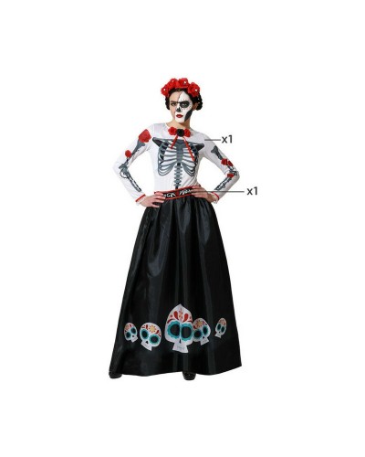 Costume for Adults Skeleton Mexican Man Multicolour (XS/S)