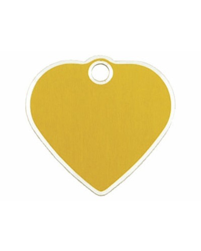 Plaque d'identification pour collier Imarc   Doré Coeur Aluminium