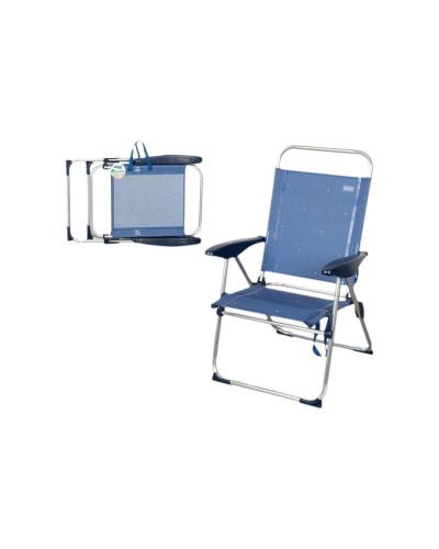 Sedia Pieghevole Aktive Azzurro 65 x 60 x 38 cm