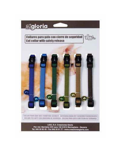 Kattenhalsband Gloria Fashion Multicolour Soepel 6 Stuks