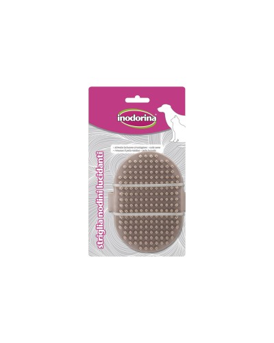 Dog Brush Inodorina Brown Rubber Glove S