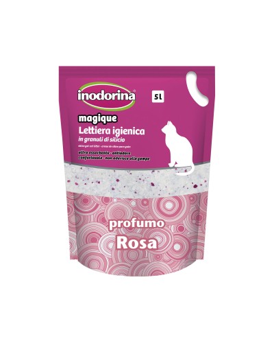 Kattenbakvulling Inodorina MAGIQUE ROSE Rozen 5 L