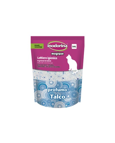 Sable pour chats Inodorina MAGIQUE TALCO Talc en poudre 16 L