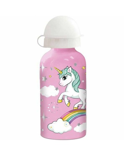 Bouteille d'eau Stor Unicorn Rainbow Silicone Aluminium 400 ml