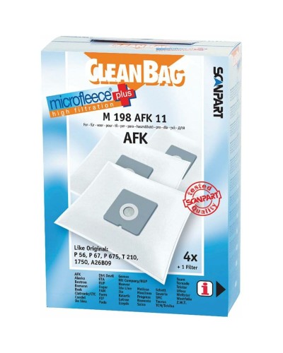 Sacchetto di Ricambio per Aspirapolvere Scanpart M 198 AFK 11 AFK BORK 4UD