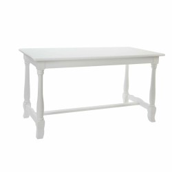 Tavolo da Pranzo DKD Home Decor in Legno Bianco per Cucina o Sala da Pranzo (180 x 90 x 80 cm)