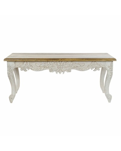 Matsalsbord DKD Home Decor Antikbehandlad Vit Multicolour Naturell Trä Mangoträ 120 x 61 x 49 cm