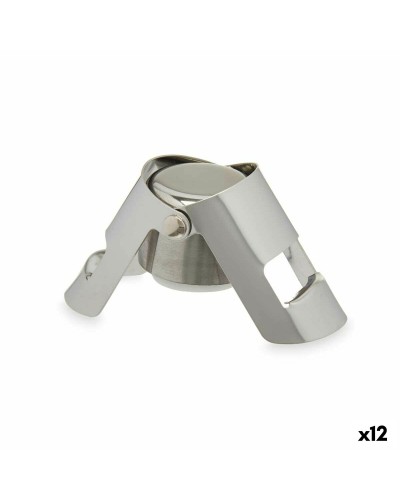 Bouchon Kinvara KT970 Argenté Acier inoxydable Plastique 6 x 5,5 x 3,5 cm Hermétique (12 Unités)