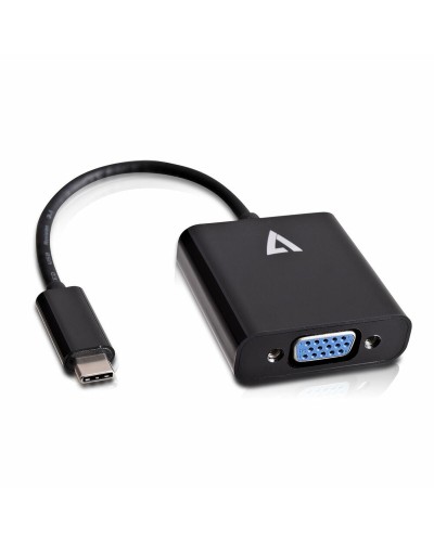 Adattatore USB C con VGA V7 V7UCVGA-BLK-1E       Nero