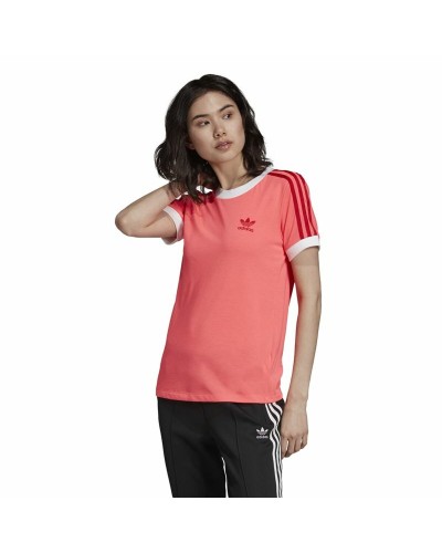 T-shirt med kortärm Dam Adidas 3 Stripes Lax