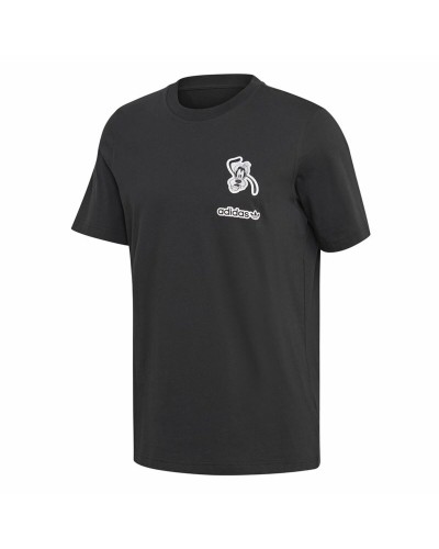 Heren-T-Shirt met Korte Mouwen Adidas Goofy Zwart