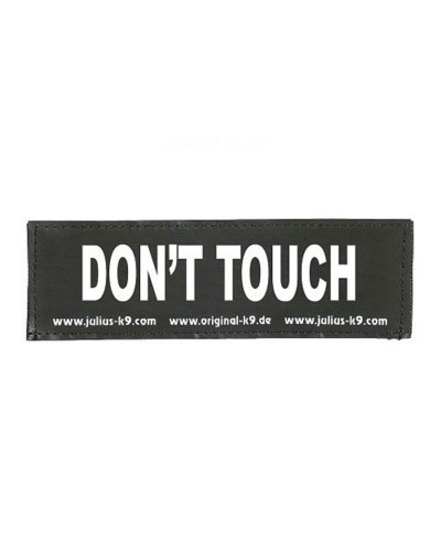 Labels voor harnas Julius K9 DON'T TOUCH L Wit Zwart (2 Stuks)