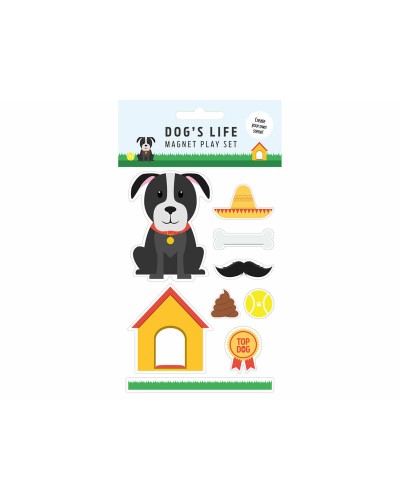 Magnets Magnet & Steel Dog Multicolour Metal 9 Pieces