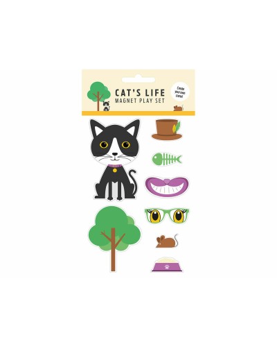 Aimants Magnet & Steel Multicouleur Chat 8 Pièces