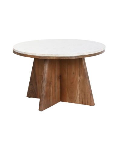 Soffbord DKD Home Decor Marmor Akaciaträ (70 x 70 x 43 cm)