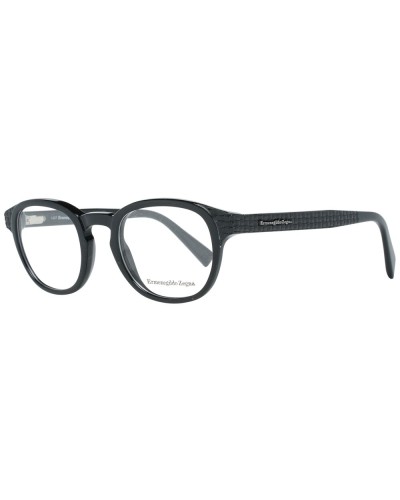Ermenegildo Zegna EZ5108: Montura Gafas Hombre Negro/Plata, Talla 48
