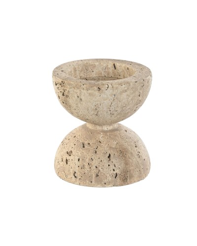 Portavelas Home ESPRIT Beige Magnesio 12 x 12 x 12,7 cm