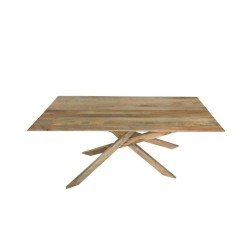 DKD Home Decor Mesa de Comedor de Madera de Mango Natural de 180 x 90 cm
