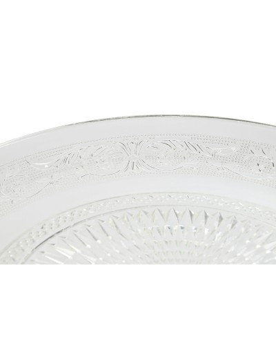 Eetbord Home ESPRIT Transparant Kristal 33 x 33 x 9,4 cm