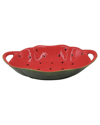 Aperitiefschaaltje Home ESPRIT Rood Groen Keramiek Watermeloen 30 x 19,5 x 7,5 cm