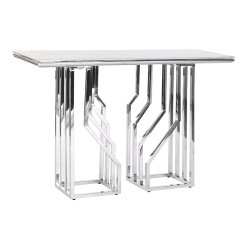 Table d'entrée DKD Home Decor en Acier avec Cristal (120x40x78 cm), Élégante et Moderne.
